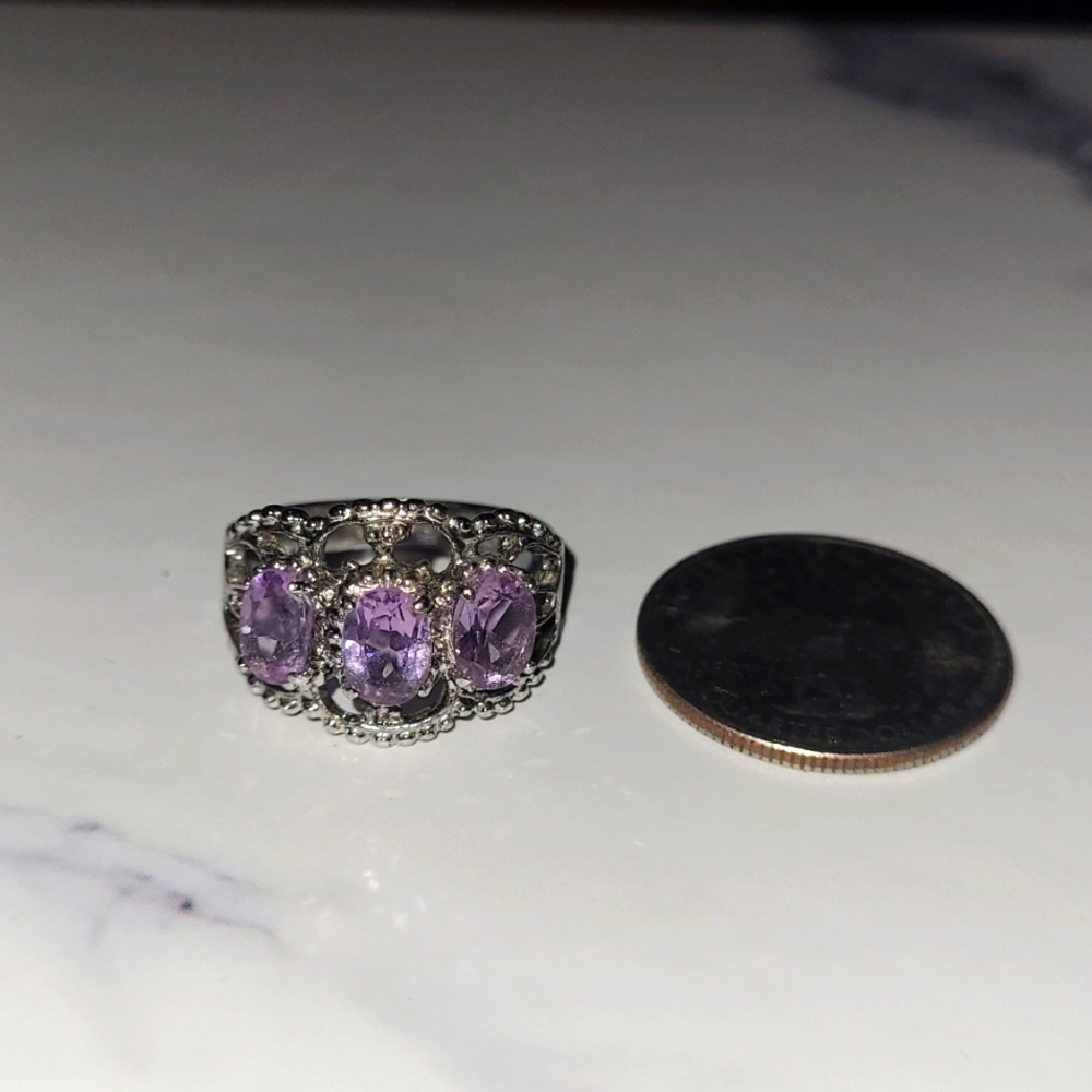 Vintage Sterling and Amethyst Ring